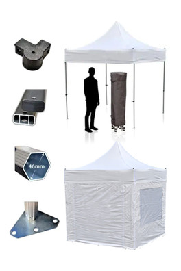 Protex40 3m x 3m Gazebo - WHITE