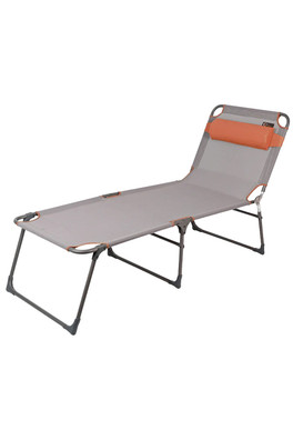 Ava Camping Lounger Classic - Grey / Orange