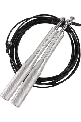 Ultra Skipping Speed Rope Adjustable Length - Black/Silver