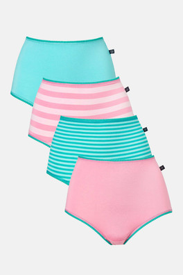 Womens Four-pack Bamboo Full Briefs - Ice Cream Parlour