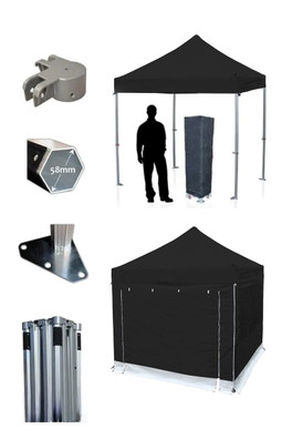Protex50 3m x 3m Gazebo - BLACK