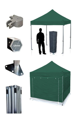 Protex50 3m x 3m Gazebo - RACKING GREEN