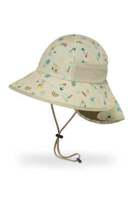 Kids UPF 50+ Play Hat with Neck Cape - Beach Day