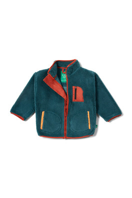 Kids 100% Recycled Polyester Fleece Jacket - Blue