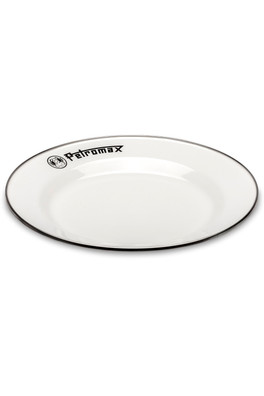 Set Of 2 Enamel Plates - White