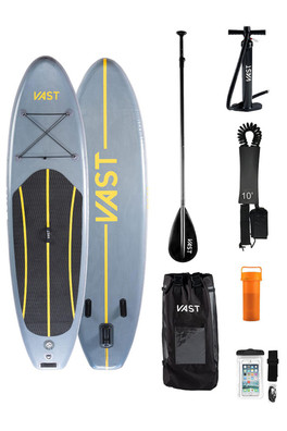 Astro 8'6" Junior Inflatable Stand Up Paddle Board - Charcoal/Yellow