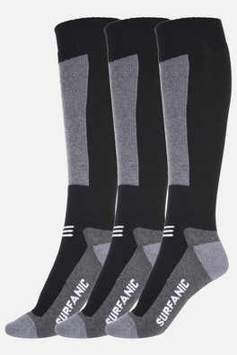 Endurance Merino Ski Socks 3-Pack - Black