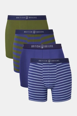 Mens Four-Pack Bamboo Stretch Trunks - Leaves