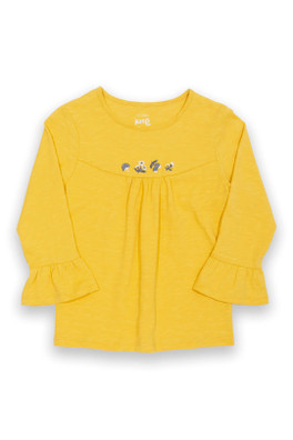 Forage Floral Kids 100% Organic Cotton Top - Yellow