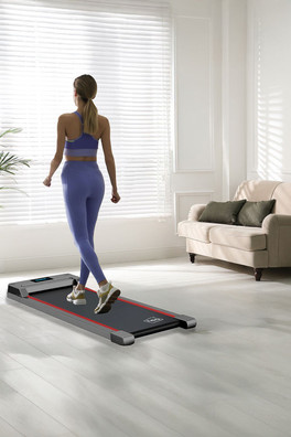 Portable Walking Running Treadmill Pad & Remote - Black