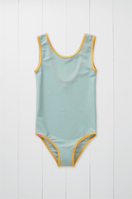 Ribbed Kids Swimsuit - Pistachio