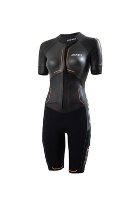 Evolution Women's  Swimrun Wetsuit - Black/Orange