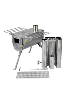 Woodlander Medium Camping Stove - Silver