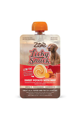 Zoe Licky Snack Dog Treat Paste 85g - Beef - Orange