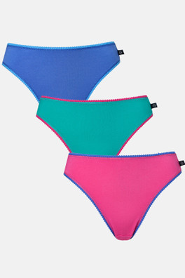Womens 3-Pack High Leg Knickers - Amusements