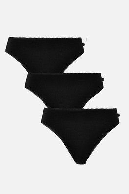 Womens 3-Pack High Leg Knickers - Black