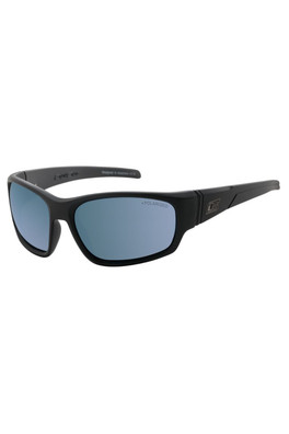 Snapper Unisex Sunglasses - Black/Flash Blue Mirror Polar