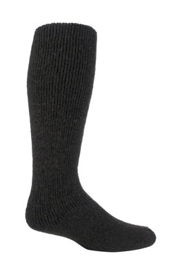 Mens Extra Long Thermal Wool Socks - Charcoal