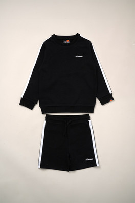 2-Piece Sweatshirt And Short Kids Outfit Set - Black
