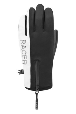 Tracks 4 Unisex Windproof Softshell Gloves - Black/White