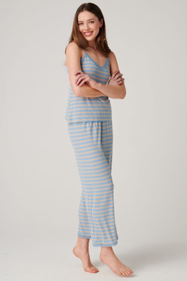 Womens Bamboo Lace Camisole Pyjama Set - Cornish