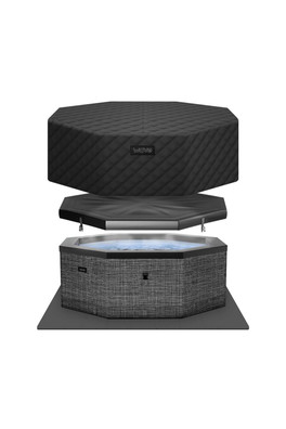 Como 6-Person EnergySave Hot Tub Bundle - Flint Grey