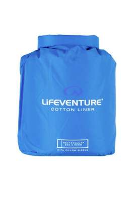 Cotton Sleeping Bag Liner Rectangular 220 x 90cm - Blue