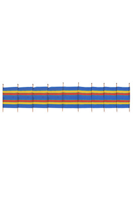 10 Pole Beach Windbreak (145 x 630cm) - Blue