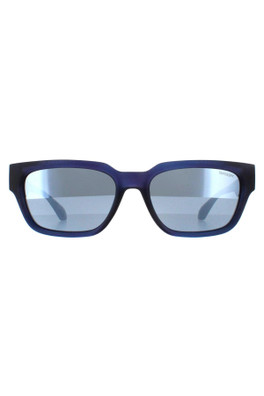 5004 Sunglasses - Matte Navy / Silver Mirrored