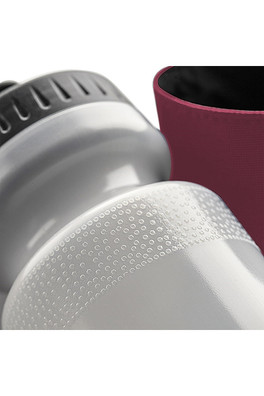 Water Bottle with Fabric Sleeve Holder - Black