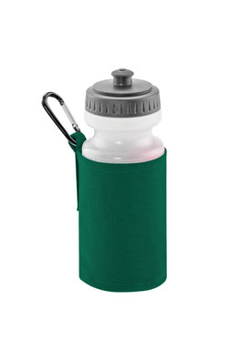 Water Bottle with Fabric Sleeve Holder - Bottle Green