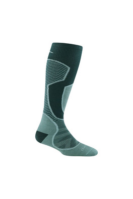 Ladies Knee High Ski Snowboard Merino Wool Socks - Green