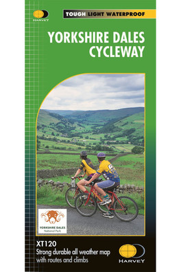 Yorkshire Dales Cycleway Map - Scale: 1:120,000