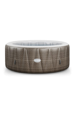 Atlantic 6-Person Inflatable Hot Tub - Brown Rattan
