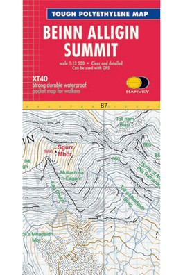 Ben Alligin Summit Map - Scale: 1:12,500