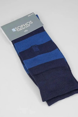 County Stripe Bamboo Sock - Blue