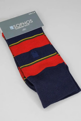 County Stripe Bamboo Sock - Red