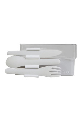 Travel Cutlery Set - Three Pieces - White