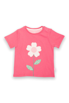 Baby/Kids 100% Organic Cotton Applique T-Shirt - Fab Flower
