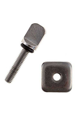 Paddleboard Fin Plate and Screw - Silver