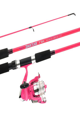 5ft Junior LED Fishing Rod & Reel Combo - Pink