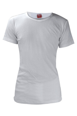 Mens Thermal Underwear Short Sleeved Top - White