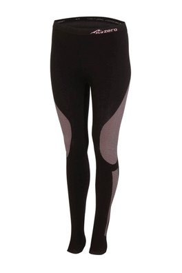 Factor 1 Plus Womens Base Layer Stretch Leggings - Black/Pink