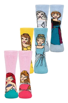 Kids Lite Thermal Disney Princess Socks 3-Pack - Disney Princess