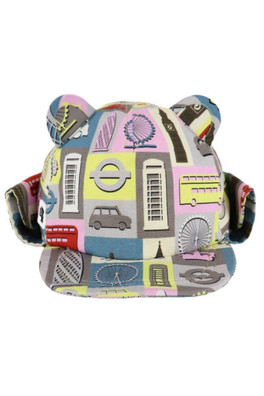 Kids Cub Sun Hat with Neck Flap - London Brights