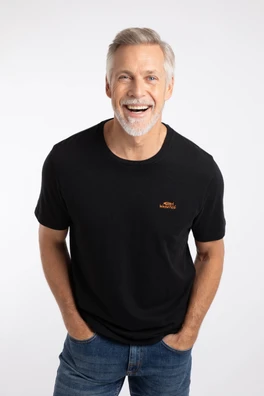 Fished Mens Branded T-Shirt - Black