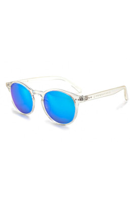 Fowey Polarised Round Unisex Sunglasses - Clear