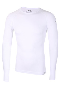Factor 1 Plus Mens Long Sleeve Base Layer Top - White
