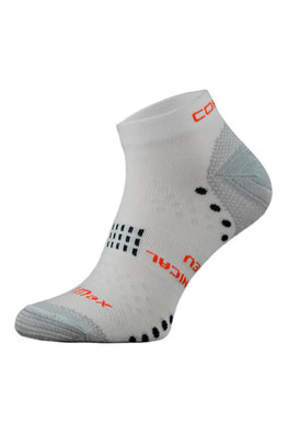 Lighweight Arch Support Running Socks - White