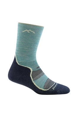 Ladies Micro Crew Lightweight Hiking Merino Socks - Blue